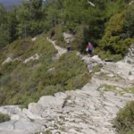 Group hiking on the Lycian Way trail in Turkey